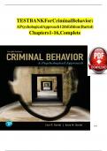 Test Bank On Criminal Behavior&colon; A Psychological Approach 11th Edition by Bartol