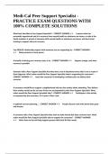 Medi-Cal Peer Support Specialist - PRACTICE EXAM QUESTIONS WITH 100- COMPLETE SOLUTIONS&period;