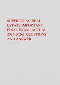 SUPERIOR NC REAL  ESTATE IMPORTANT  FINAL EXAM &lpar;ACTUAL  &rpar; QUESTIONS  AND ANSWER