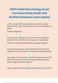 ANCC Adult Gerontology Acute Care Exam Study Guide with Verified Solutions&vert; Latest Update&period;