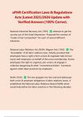 aPHR Certification Laws & Regulations Acts &vert;Latest 2025&sol;2026 Update with Verified Answers &vert;100&percnt; Correct&period;