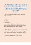 aPHR Certification Practice Test &vert;125 Questions with Verified Answers and Rationale &vert;Latest 2025&sol;2026 Update &vert;Graded A&period;