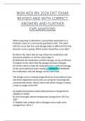 NGN HESI RN 2024 EXIT EXAM REVISED AND WITH CORRECT ANSWERS AND FURTHER EXPLANATIONS