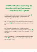 aPHR Certification Exam Prep &vert;60 Questions with Verified Answers &vert; Latest 2025&sol;2026 Update&period;