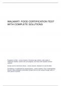 Walmart- Food Certification Test