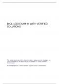 BIOL-1033 Exam &num;4