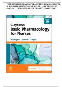 TEST BANK FOR CLAYTON&rsquo;S BASIC PHARMACOLOGY FOR NURSES 19TH EDITIONBY MICHELLE J&period; WILLIHNGANZ&comma;  SAMUEL L&period; GUREVITZ&comma; BRUCE CLAYTON COMPLETE