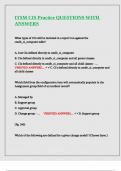 ITSM CIS Practice QUESTIONS WITH ANSWERS&comma;