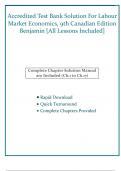 Accredited Test Bank Solution For Labour Market Economics&comma; 9th Canadian Edition Benjamin &lbrack;All Lessons Included&rsqb;