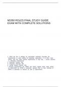 N5350 Roles Final Study Guide