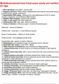 Multidimensional Care Final exam study set verified A&plus; tips