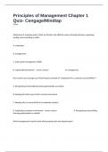 Principles of Management Chapter 1 Quiz- Cengage&sol;Mindtap Certification Review Exam Questions With Multiple Choices And Answers&period;