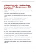 Aviation Electronics Principles Exam Questions 100&percnt; Correct Answers 2025 New Update