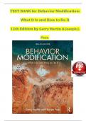 TEST BANK for Behavior Modification&colon; What It Is and How to Do It 12th Edition by Garry Martin & Joseph J&period; Pear&period;