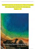 Test Bank Geosystems&colon; An Introduction to Physical Geography&comma;  5th Canadian Edition by Robert W&period; Christopherson Chapters 1 - 20 &emsp;