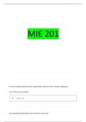 MIE 201 EXAM 3 MAKANUI QUESTIONS WITH 100&percnt; CORRECT ANSWERS