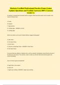Marketo Certified Professional Practice Exam &lpar;Latest Update&rpar; Questions and Verified Answers&vert; 100&percnt; Correct&vert; Grade A&plus;
