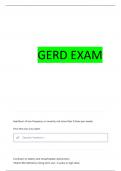 GASTROESOPHAGEAL REFLUX DISEASE &lpar;GERD&rpar; QUESTIONS WITH 100&percnt; CORRECT ANSWERS