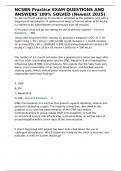 NCSBN Practice EXAM QUESTIONS AND ANSWERS 100- SOLVED &lpar;Newest 2025