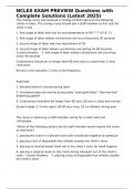 NCLEX EXAM PREVIEW Questions with Complete Solutions &lpar;Latest 2025