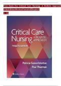 TEST BANK For Critical Care Nursing- A Holistic Approach&comma; 12th Edition by Morton Fontaine&comma; Verified Chapters 1 - 56&comma; Complete Newest Version
