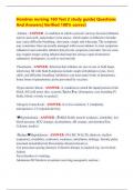 Hondros nursing 160 Test 2 study guide&vert; Questions  And Answers&vert; Verified 100&percnt; correct