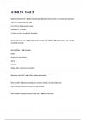 NUR176 Test 2&period; 91 Questions and answers 