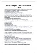 NR341 Complex Adult Health Exam 3 2024