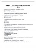 NR341 Complex Adult Health Exam 5 2024