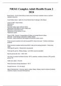 NR341 Complex Adult Health Exam 2 2024