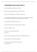 HONDROS NUR 245 EXAM 1 2025&sol;2026&period; Questions And Verified Answers 