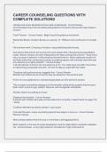 MHC Comps-CAREER COUNSELING QUESTIONS WITH COMPLETE SOLUTIONS