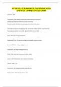 AS LEVEL OCR PHYSICS QUESTIONS WITH UPDATED CORRECT SOLUTIONS