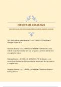 ISFM FSVO EXAM 2025 WITH GUARANTEED ACCURATE ANSWERS &vert;VERIFIED