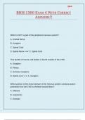 BIOS 1300 EXAM 4 WITH CORRECT ANSWERS&excl;&excl;