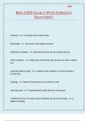 BIOS 1300 EXAM 1 WITH COMPLETE SOLUTIONS&excl;&excl;
