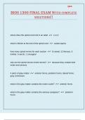 BIOS 1300 EXAM  WITH CORRECT ANSWERS&excl;&excl;