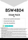 BSW4804 EXAM PACK 2025 - DISTINCTION GUARANTEED