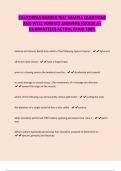 CALIFORNIA BARBER TEST SAMPLE QUESTIONS AND WELL VERIFIED ANSWERS &lbrack;GRADE A&plus; GUARANTEED&rsqb; ACTUAL EXAM 100&percnt;