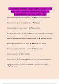 CALIFORNIA BARBER EXAM SAMPLE QUESTIONS AND WELL VERIFIED ANSWERS &lbrack;GRADE A&plus; GUARANTEED&rsqb; ACTUAL EXAM 100&percnt;