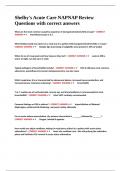 Shelby-s Acute Care NAPNAP Review Questions with correct answers&period;