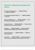 IAED ETC certification test questions with answers