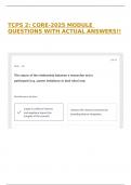 TCPS 2&colon; CORE-2025 MODULE QUESTIONS WITH ACTUAL ANSWERS&excl;&excl;