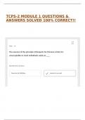 TCPS-2 MODULE 1 QUESTIONS & ANSWERS SOLVED 100&percnt; CORRECT&excl;&excl;