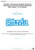 TEST BANK for Stanhope and Lancaster's Community Health Nursing in Canada 4th Edition by Sandra A&period; Macdonald &vert;&vert;ISBN NO&colon; 10&comma;0323693954&vert;&vert;ISBN NO&colon;13&comma;978-0323693950&vert;&vert;ALL Chapters &vert;&vert;Complete Guide A&plus;