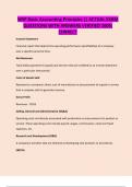 WSP Basic Accounting Principles &lpar;&vert; ACTUAL EXAM QUESTIONS WITH ANSWERS VERIFIED 100&percnt; CORREC