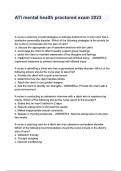 ATI mental health proctored exam 2023 questions and answers