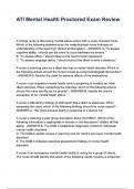 ATI Mental Health Proctored Exam Review questions and answers