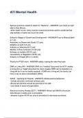 ATI Mental Health questions and answers