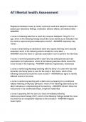 ATI Mental health Assessment questions and answers &lpar; Latest 2024 &sol; 2025 Update&rpar; Actual Exam Questions and Answers &vert;100&percnt; Verified Correct &vert; 100&percnt; satisfaction guarantee